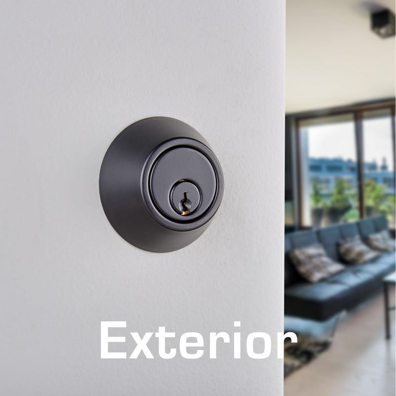 BRINKS Commercial - Single Cylinder Deadbolt Lock, Matte Black Finish - Meets ANSI Grade 1 Standards and has 3-Hour UL Fire Rating 1 Pack