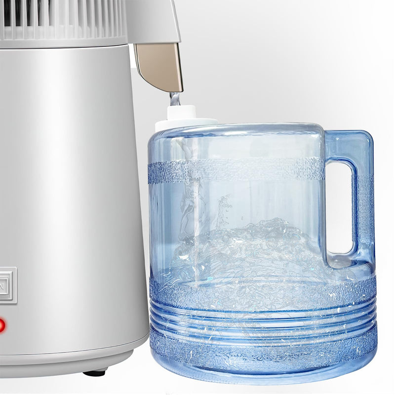 1 Gallon 4L Distilled Water Container, Replacement Distilled Water Jug for Countertop Water Distiller Machine, Home Beauty Plastic Carafe Bottle(1,Blue) 1