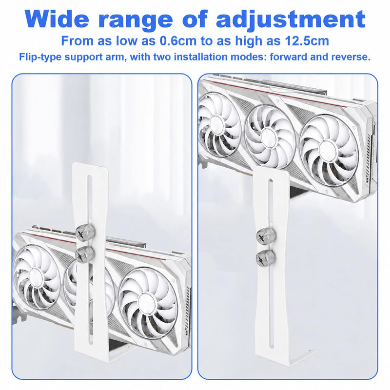 GPU Anti Sag Bracket, Graphics Card Support | Adjustable Gpu Support Bracket, Supprt 12cm and 14cm Fans (0.24 to 4.92 Inch)