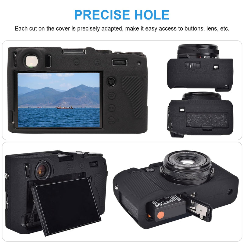 Canboc 2 in 1 Case for Fujifilm X100VI Digital Camera, Black (Case Only) | Hard Carrying Case + X100VI Soft Silicone Protective Cover