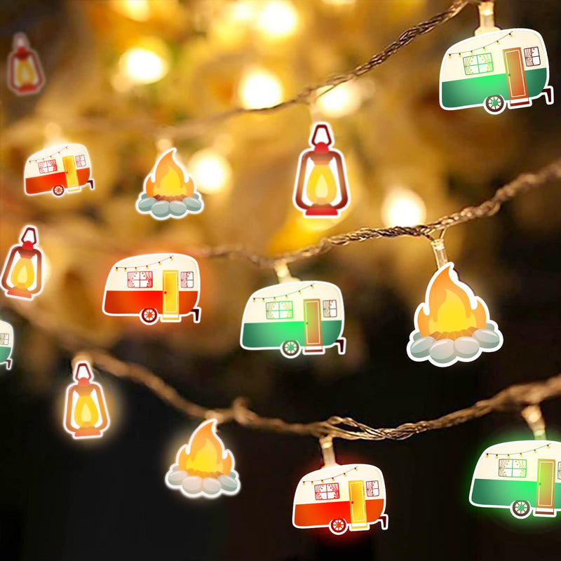 Camper String Lights RV Party Lights,16.5 ft USB Operated Lights 21 Led with Remote&Timer,Travel Trailer Party Lights Happy Camper Gifts for RV Awnings,Camping, Birthday Party