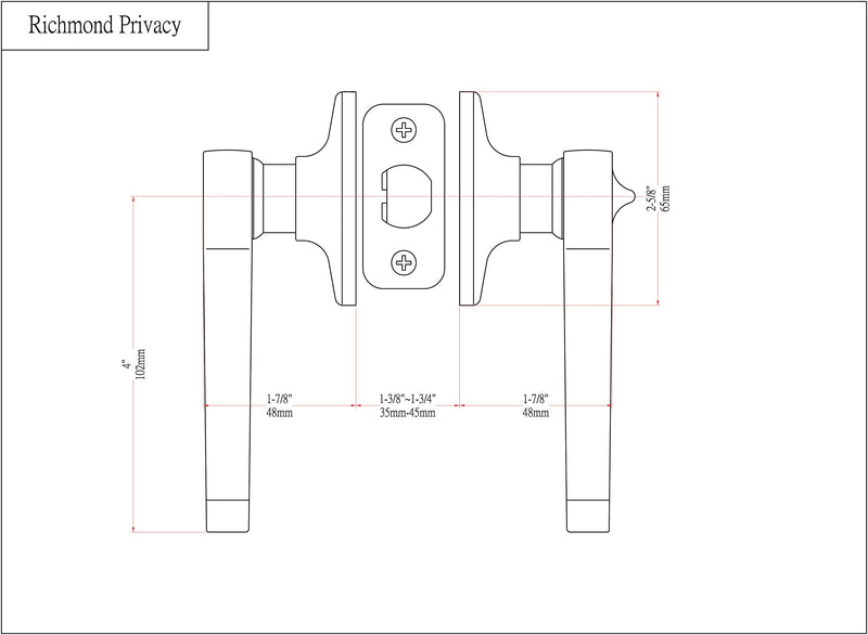 Richmond Design Oil Rubbed Bronze Privacy Door Lever (Bed and Bath) Privacy (Bed & Bath)