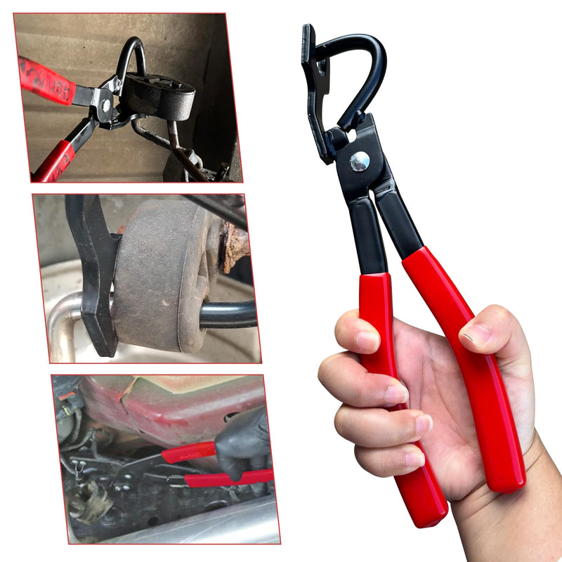 Exhaust Hanger and Rubber Bracket Separation Exhaust Pliers and 4 Hole Exhaust Hanger Rubber Kit, Universal Exhaust Insulators Muffler Hangers Removal Tool