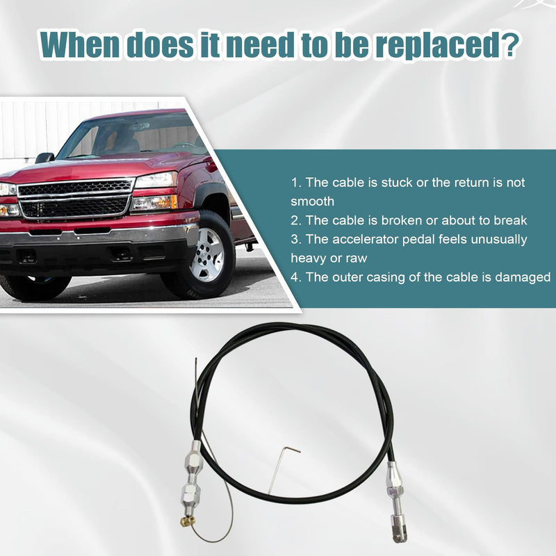 GXARTS 36" LS Throttle Cable Compatible with Chevrolet 1997-2007 LS1 Engine 4.8L 5.3L 5.7L 6.0L LS Swap Fuel Line Kit Carburetor Accelerator Cable Braided Throttle Cable for most throttle components