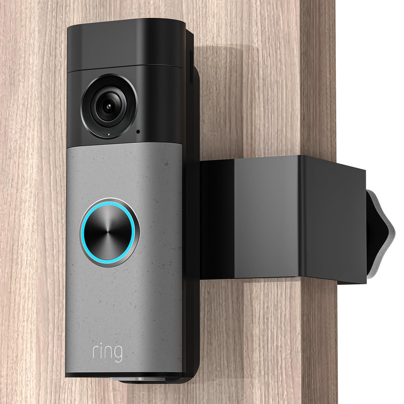 Anti-Theft Door Mount for Ring Battery Doorbell/ Plus/ Pro 2nd(2026 Release), Adjustable Mounting Bracket Camera Holder for Ring Doorbell Pro, No Drill Doorbell Mount for Apartment, Rentals, Home
