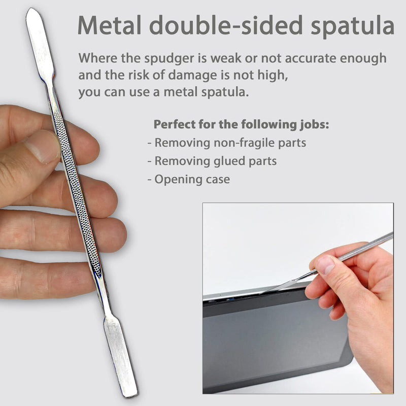 Opening Pry Tools Kit with ESD Spudgers, Anti-Static Brush, Metal Spudger for Disassembling and Repair Laptop, Game Console, Computer 12-in-1