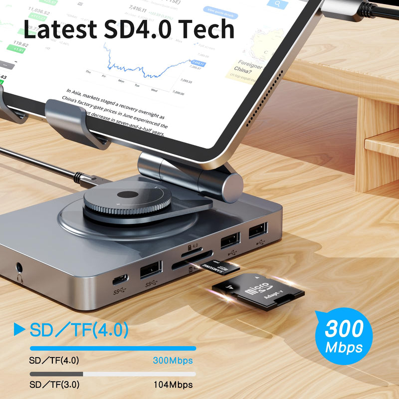 Versatile USB C Hub and Small USB HUB with 2ft Cable