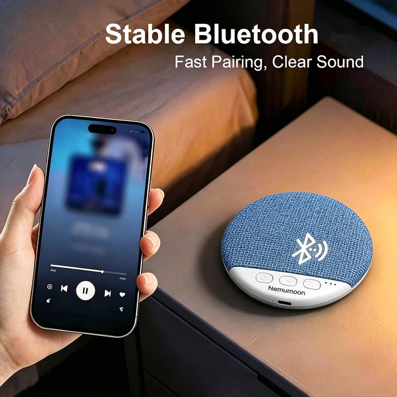 Mini Pillow Speaker for Sleeping, Ultra-Thin Bluetooth Speaker Under Pillow Speaker with White Noise Sound Machine Headphone-Free Sleep Speaker for Adult for Gift-Blue
