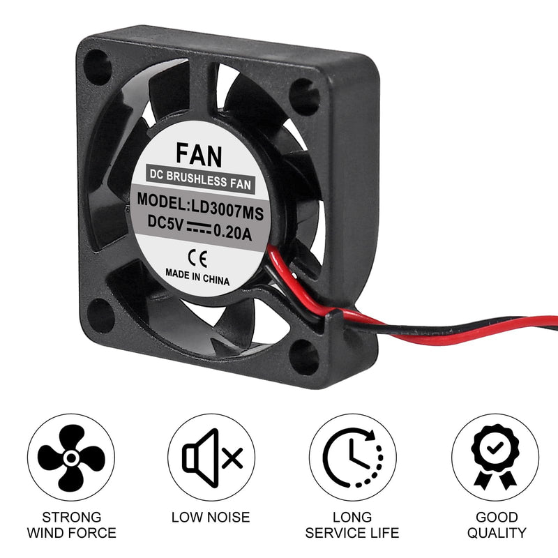 4pcs Fan for Raspberry Pi Cooling Fan Brushless CPU Cooling Fan Cooler Radiator Connector Separating One-to-Two Interface 3.3V 5V for Raspberry Pi4 Pi3 B+, Pi 3, Pi 2, Pi 1 B+ Pi Zero/Zero W