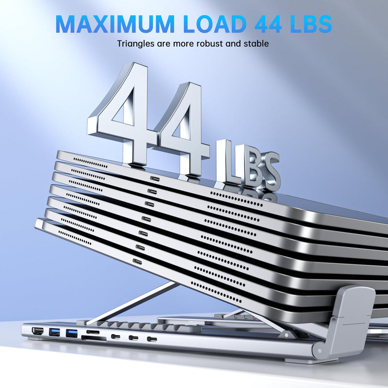 Laptop Docking Station Stand with 4K HDMI, 8 in 1 USB C Hub PD 100W/ USB 3.0/ TF/SD Card Reader, Tablet Dock Station for MacBook Pro/Air, Dell, HP, Lenovo ThinkPad, Dell, HP, ASUS, Chromebook M57