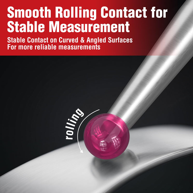 TESA Brown & Sharpe 599-7030-80R Ruby Tip Contact Point for Bestest Dial Test Indicator, 0.080" Tip Diameter x 1/2" Length, M1.4 x 0.03 Thread