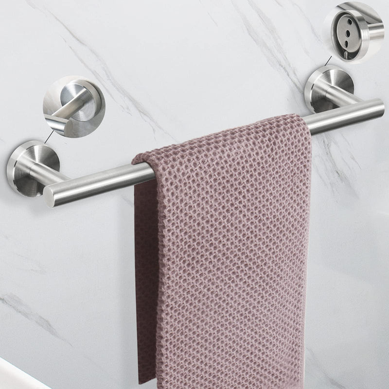 NearMoon Bathroom Hardware Set SUS 304 Thicken Stainless Steel-Towel Bar Set Include 16" Towel Rod, Toilet Paper Holder, Multifunctional Hooks Bathroom Accessories (Brushed Nickel, 5 Pcs) Brushed Nickel