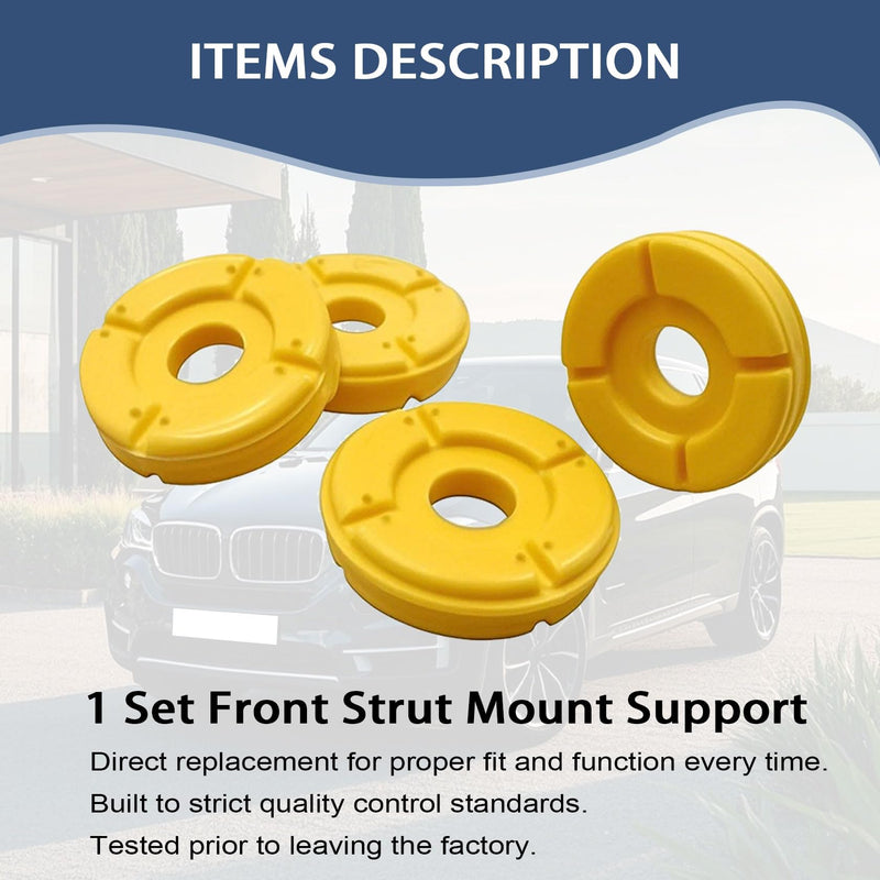FZJDSD Strut Mount Support Bushing Front Suspension Shock Upper and Lower 4Pcs 31336776389 31336776390 Compatible with BMW E70 E71 X5 X6 2007-2014 Engine Mount Bushing Buffer