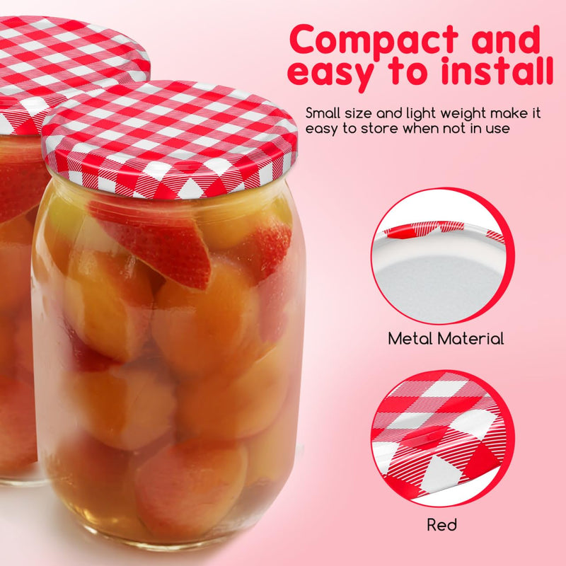 40PCS Jam Jar Lids,82 mm Regular Mouth Canning Lids Leakproof Replacement Caps Preserving and Canning for Jams Coffee Tea Biscuits Fruits