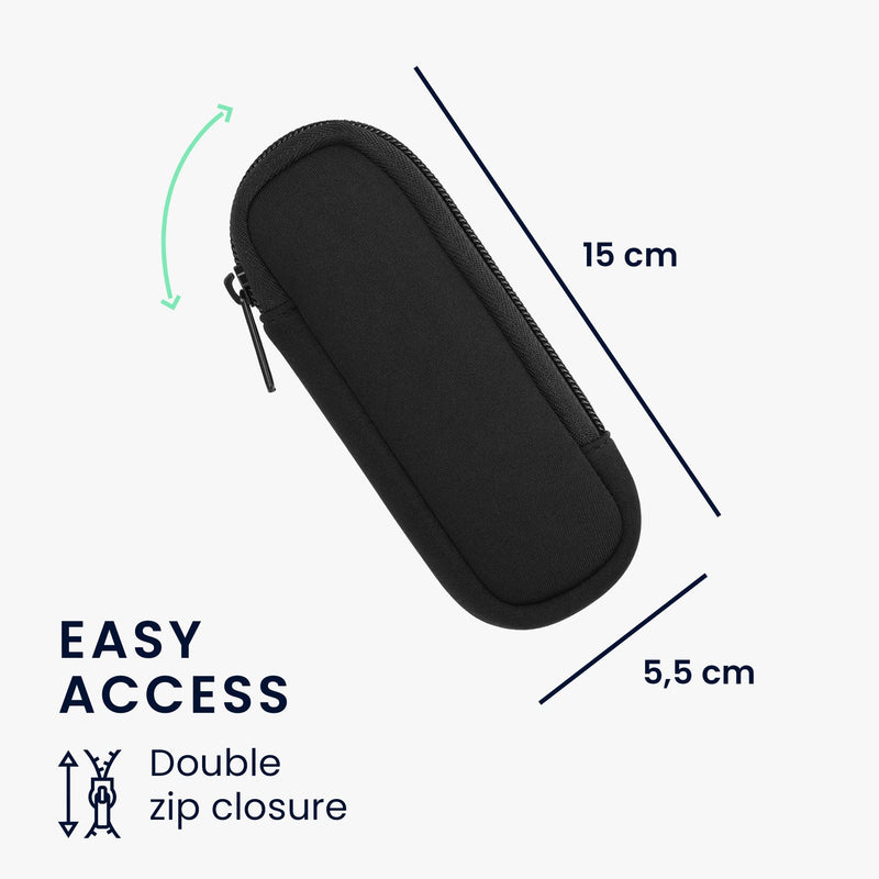kwmobile Neoprene Laser Pointer Case Compatible with Universal Laser Pointer - Inside Size 5.7 x 2 inches (14.5 x 5 cm) - Black