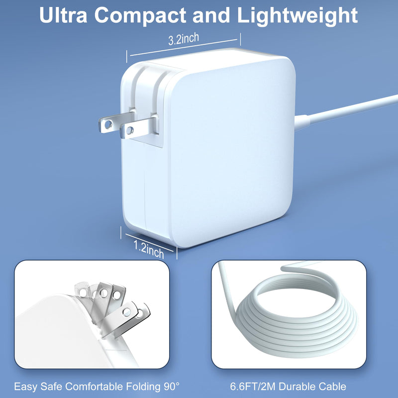 60W L-Tip Charger Compatible with Mac Book Pro 13" Before Mid 2012 | MagSafe 1 Charger Power Adapter for old Ma Book Pro 13" A1278 A1181 A1342 A1370 A1369 Before Mid 2012 Models