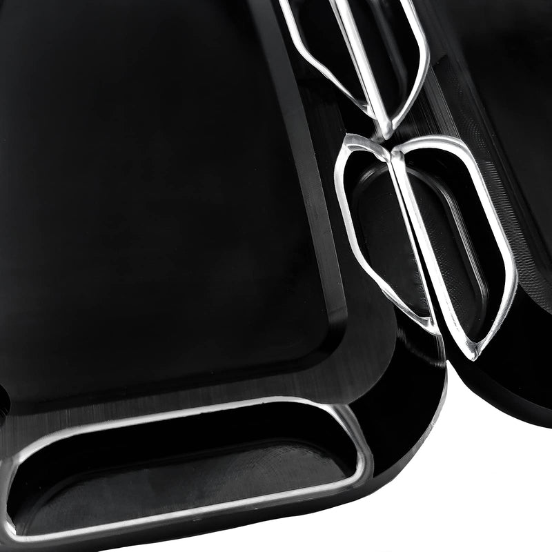 Motorcycle Brake Clutch Master Cylinder Covers Aluminum Left and Right Brake Reservoir Cylinder Cover for Harley Touring Street Electra Glide Road King & Tri Glide Ultra Classic