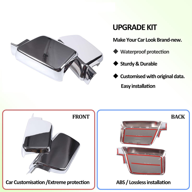 Hood Side Air Intake Vent Cover Compatible with Hummer H3 2005-2009 Accessories Front Hood Side Air Intake Decor Hood Vents Cover Moulding Bezel Engine Hood Cover ABS (Chrome) Chrome