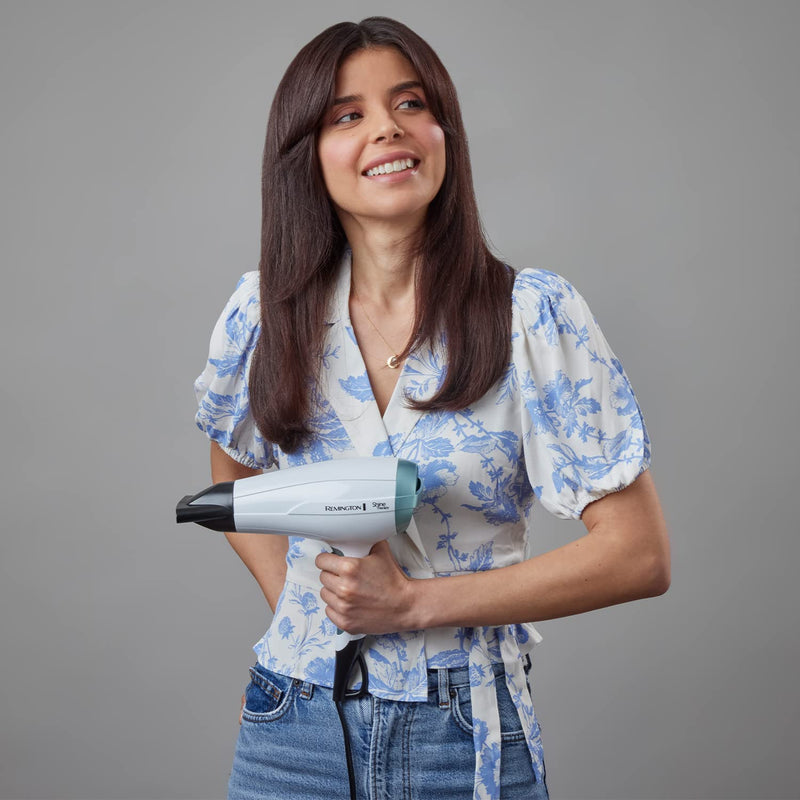 Remington Shine Therapy Hair Dryer (Ionic, 90% more Ions for Frizz Free Shine, Powerful, Fast Professional Drying, Diffuser, Concentrator, 3 Heat / 2 Speed Settings, Cool Shot, 2300W) D5216 | Powerful Fast Professional Drying, Includes Diffuser and Con...