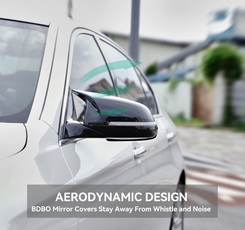 Mirror Caps for F10 - Durable Quality Glossy Black, Mirror Covers Compatible with F10 F11 F18 2014-2018 - Upgrade Your Ride Now 2013-2018