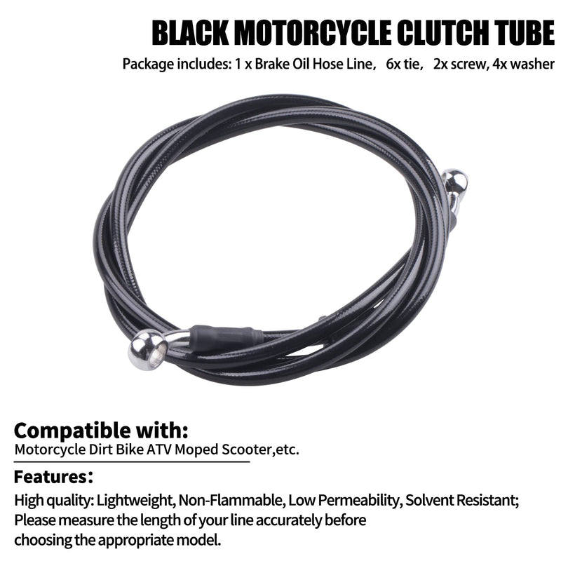 Motorcycle Hydraulic Brake or Clutch Line Hose for Motorcycle Dirt Bike ATV Moped Scooter,etc.Banjo Bolt 2PCS(Length 1.5m/4.92ft)