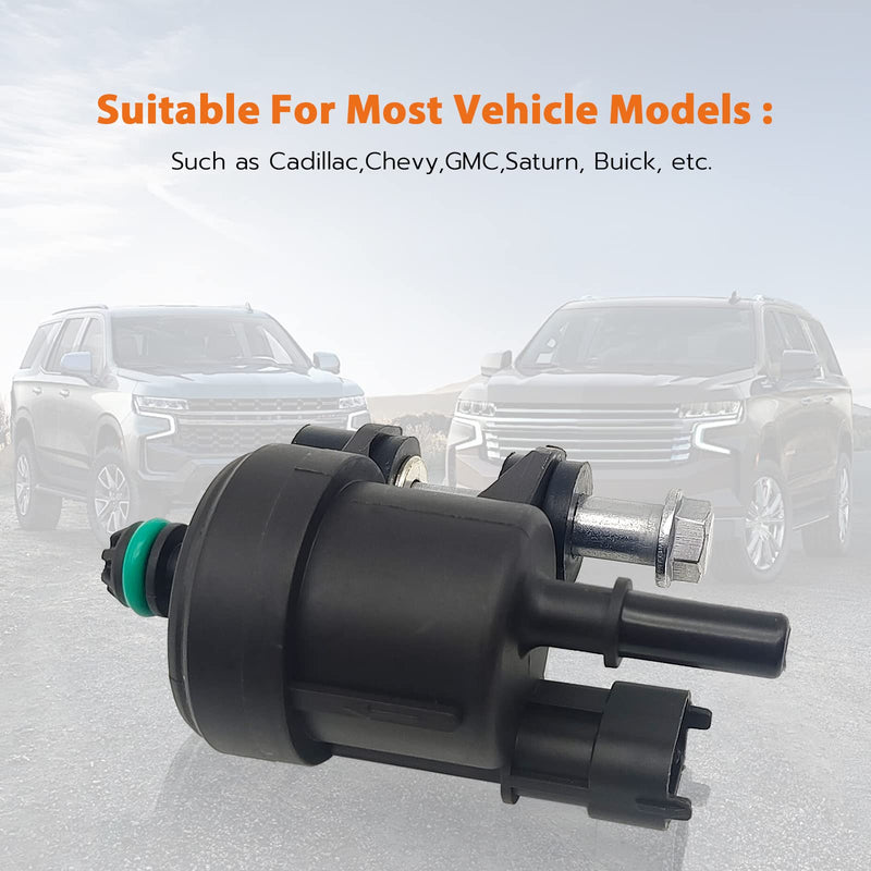 Vapor Canister Purge Valve Solenoid, Compatible with Chevrolet Caprice Camaro Equinox Impala Traverse Buick Enclave Acadia Canyon Terrain ATS CTS ELR SRX, 12610560