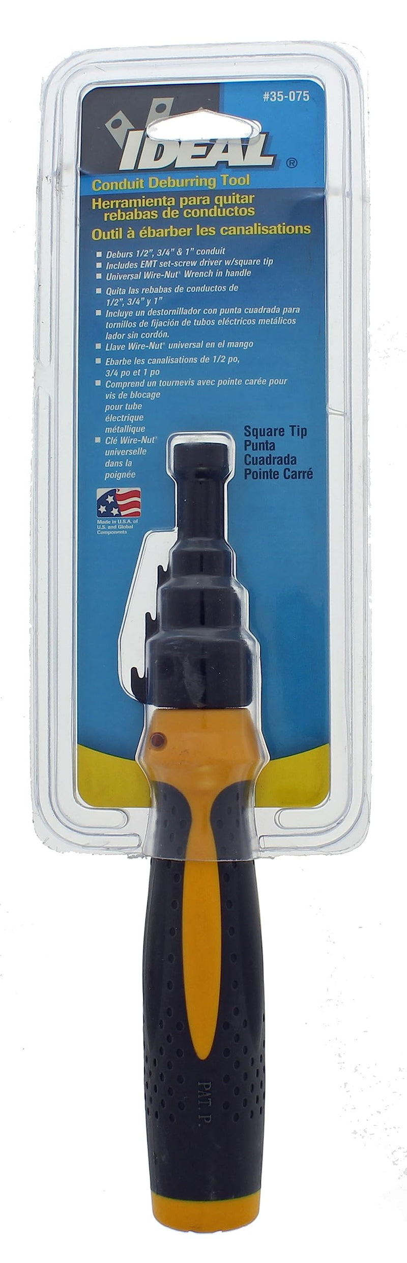IDEAL Electrical 35-075 Twist-a-Nut Conduit Deburring Tool w/Square Tip