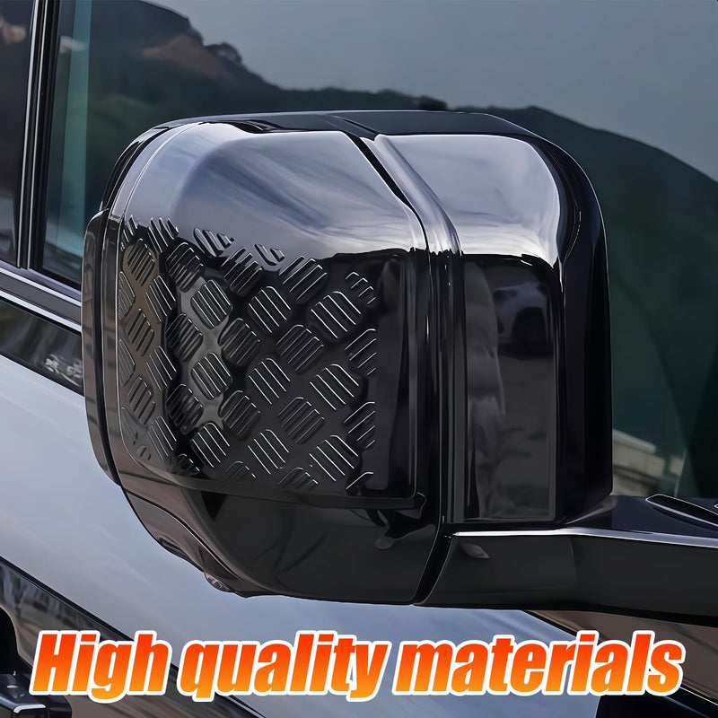 Rearview Mirror ABS Black Body Anti-Scratch Protection Cover Trim Kit Compatible with 2020-2025 Land Rover Defender 90 110 130 Decoration Armor Sticker Trim Exterior Accessories Rearview Mirror Cover