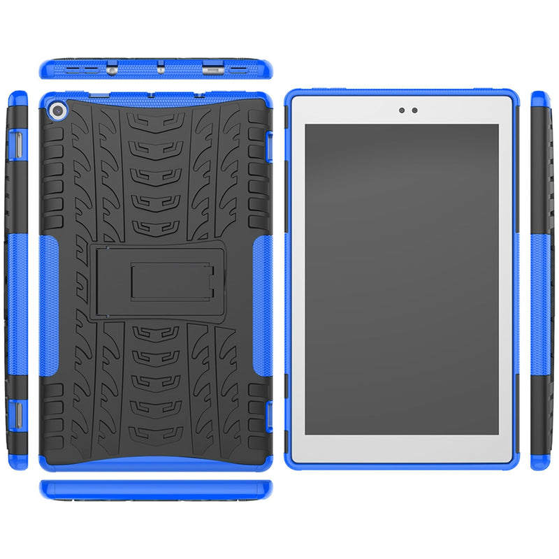 for FlRE HD10/ 10 Kids Tablet case 9th 7th Generation 2019 2017 Kickstand Heavy Duty Shockproof Cover (Blue) Blue