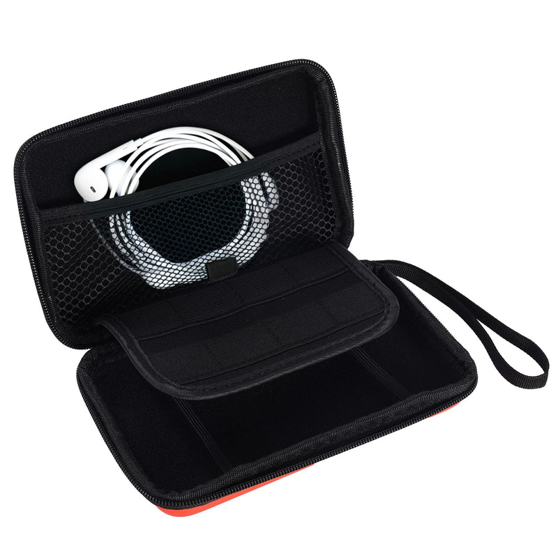 Storage Case for New 3DS, 3DS, 2DS XL, DSi, DS Lite, Waterproof Protective Carrying Case with Detachable Wrist Strap Compact Hard Shield for Handheld Game Player (Red)