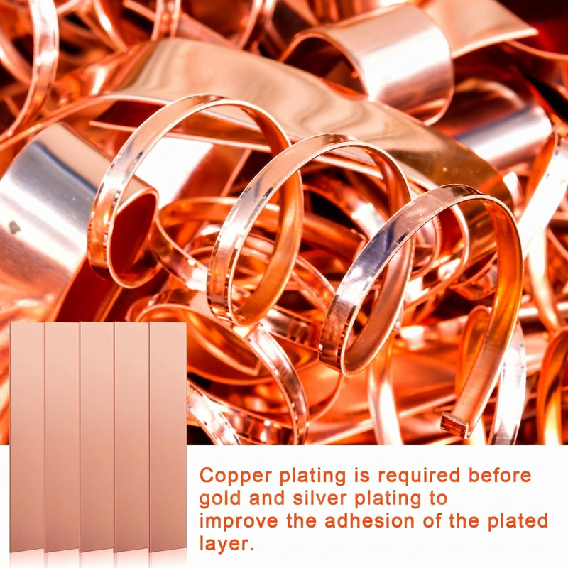 Yaocom 20 Pack Pure Copper Anode Sheet (99.995% Pure) for Plating and Electroplating, Copper Electrode Strip 0.04'' x 1'' x 6'' / 1mm x 25mm x 150mm