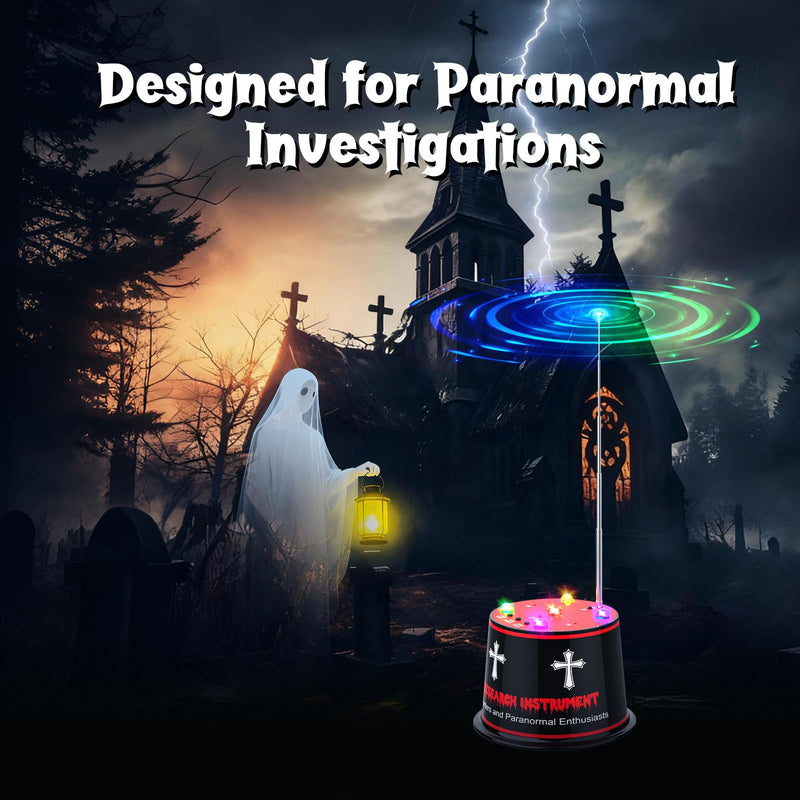 Advanced Ghost Hunting EMF Detector – Enhanced Magnetic Field Amplifier, ±1°C ATDD Temperature Tracking, Auto Calibration, 5-Level Sensitivity, 9V Battery Included 3.35 inch Height