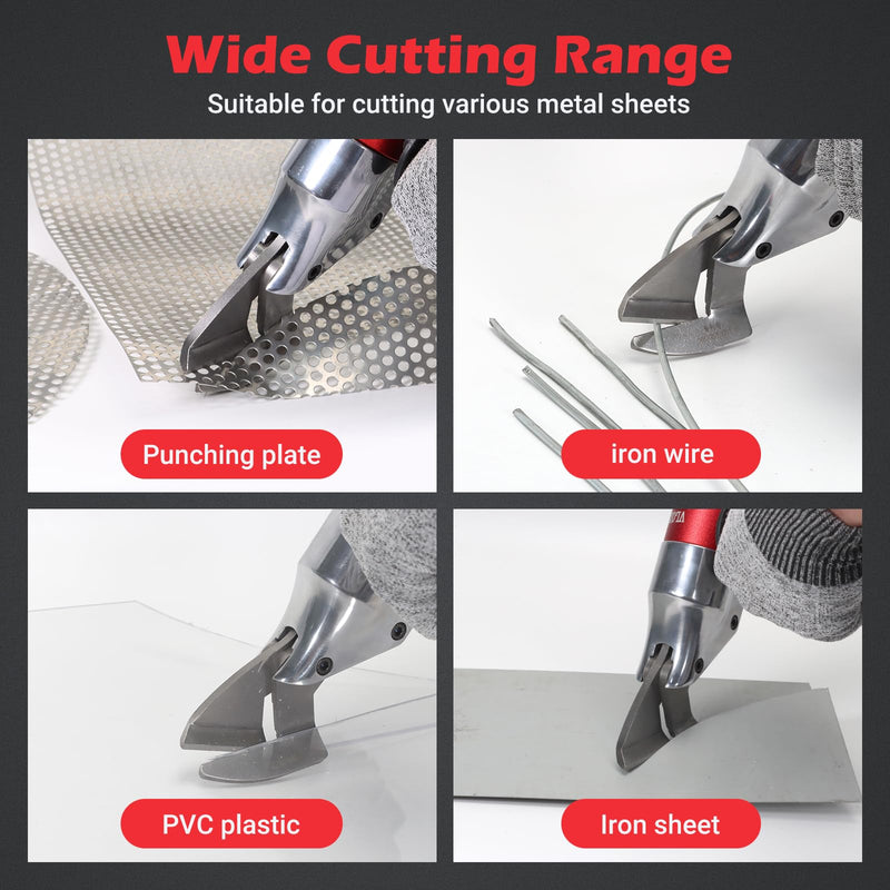 VLOXO Sheet Metal Cutter Drill Attachment Compatible with Multiple Models of Electric Drill, Heavy Metal Cutter for Cutting Iron and Aluminum The Drill Shear Attachment with 360 Degree Pivoting Handle
