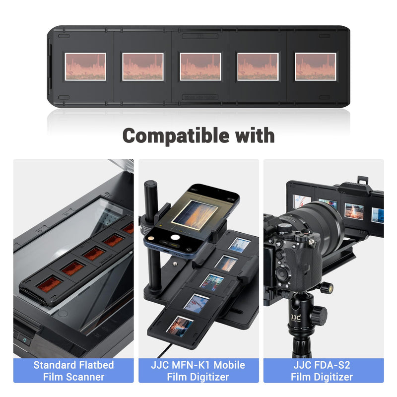 JJC 35mm Photo Slide Mount Holder, Acid-Free ABS Made & Magnetic Closure | Compatible with Film Scanner, Mobile Film Scanner Convert & Negative Film Digitizer, Maintains Film Flat & Stable for Copying 35mm Slide Mount Holder