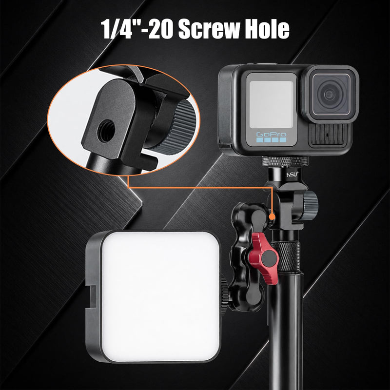 HSU Vertical Mount Adapter, Aluminum 1/4”-20 Screw Hole 180° Rotation | Camera Tripod Mount for Insta360 X5/X4/X3/X2/X/RS/R/GoPro/DJI Osmo Action 5 Pro/4/3 Camera and Other Action Cameras (Grey)