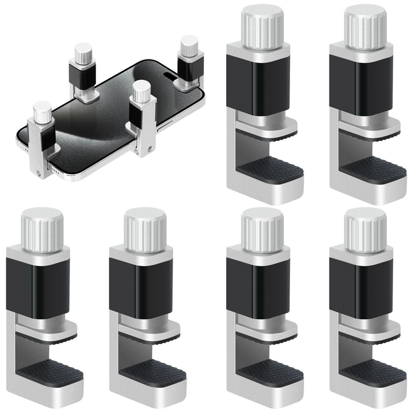Phone Screen Repair Clamp Tools 6Pcs Adaptable Fastening Clamp Universal Cellphone Screen Clip Holder Frame Fixing Tool Compatible for iPhone, iPad, Mac, PC, Laptops, Tablets, LCD LED Screen