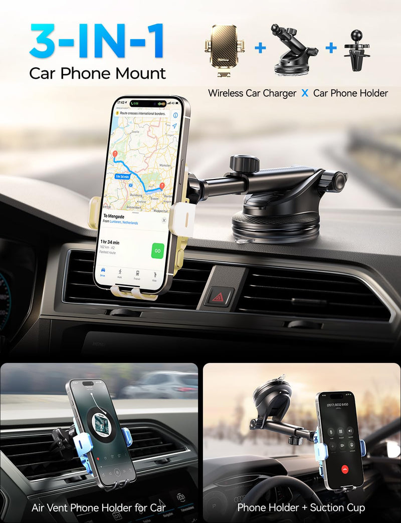 CHGeek Phone Holders for Your Car, for iPhone 15 14 13 12 Mini Pro Max 11 Xs, Samsung Galaxy