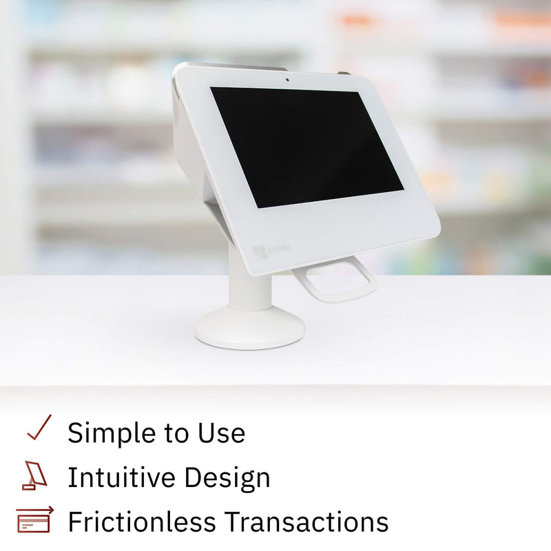 DCCStands Swivel and Tilt Clover Mini/Clover Mini 3 Terminal Stand - Low Profile, White