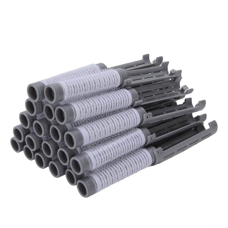  [AUSTRALIA] - Hair Perm Kit, 20pcs Rods Large Kit for Women, 20pcs Fluffy Hair Perm Rods with Clips for Soft and Plump Curls, Hairdressing Tool Kit Fluffy Roller Curler Hairdressing Styling Tool (Grey) Grey
