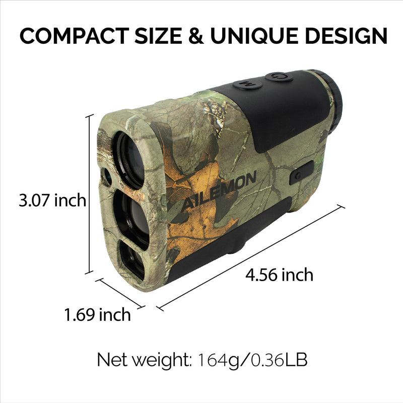 AL51 Rangefinder Hunting Laser Range Finder Camo 900 Yards Waterproof Archery Rangefinders Multi Functional Distance/Angle/Speed/Scan 6X Magnification