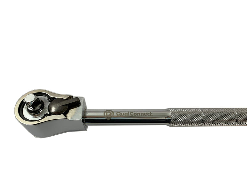 QualConnect® 1/2-inch Sidewinder Speedwrench, Professional Drive Reversing, Reversible Speedwrench, Ratchet w/Knurled Handle w/U.S. patent no. 6718850B2