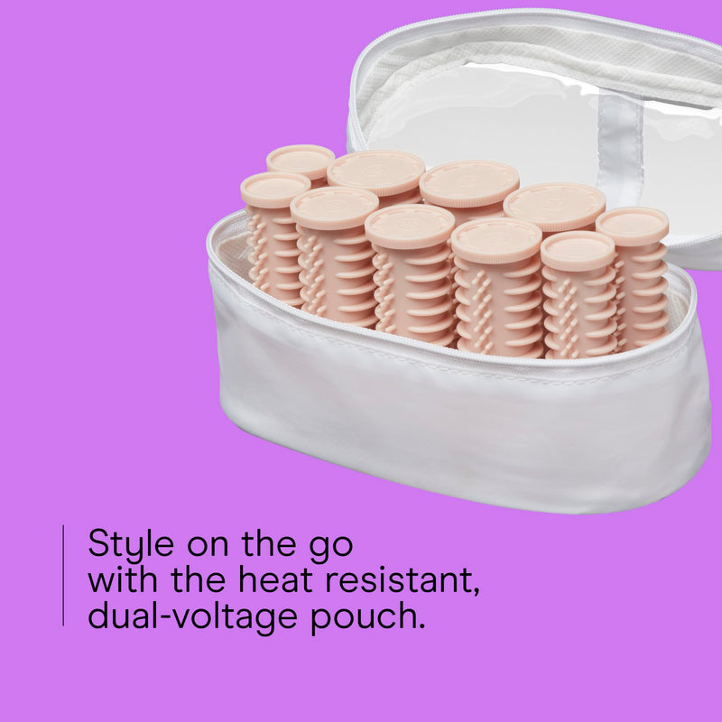 Conair Instant Heat Compact Hot Rollers; Pink (2 PIN US PLUG), color variation