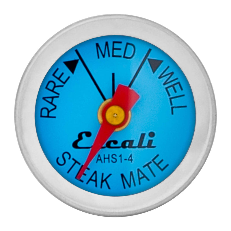 Escali AHS1-4 Easy Read Mini Steak Thermometer Set, Dial Reads Rare, Medium & Well, Dishwasher Safe, Silver Mini (4 Pack)