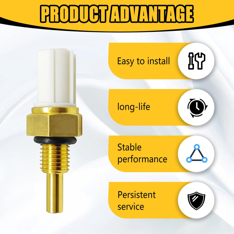 Engine Coolant Temperature Sensor Compatible with Honda Accord Civic Element CR-V Acur RL TSX TL MDX Coolant Temperature Sensor Replace# 37870-PLC-004, 37870PNA003