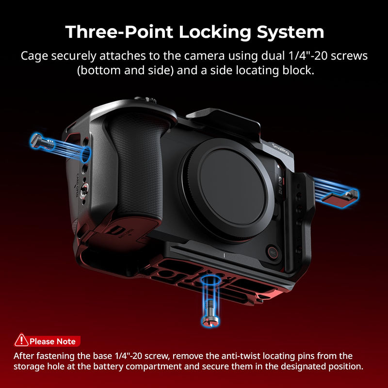 SmallRig R6 V HawkLock Quick Release Cage for Canon R6V, Aluminum Alloy Full Camera Cage, Quick Release Plate for Arca & Cold Shoe Mount & NATO Rails, for DJI RS Stabilizer - 6372 Basic Cage