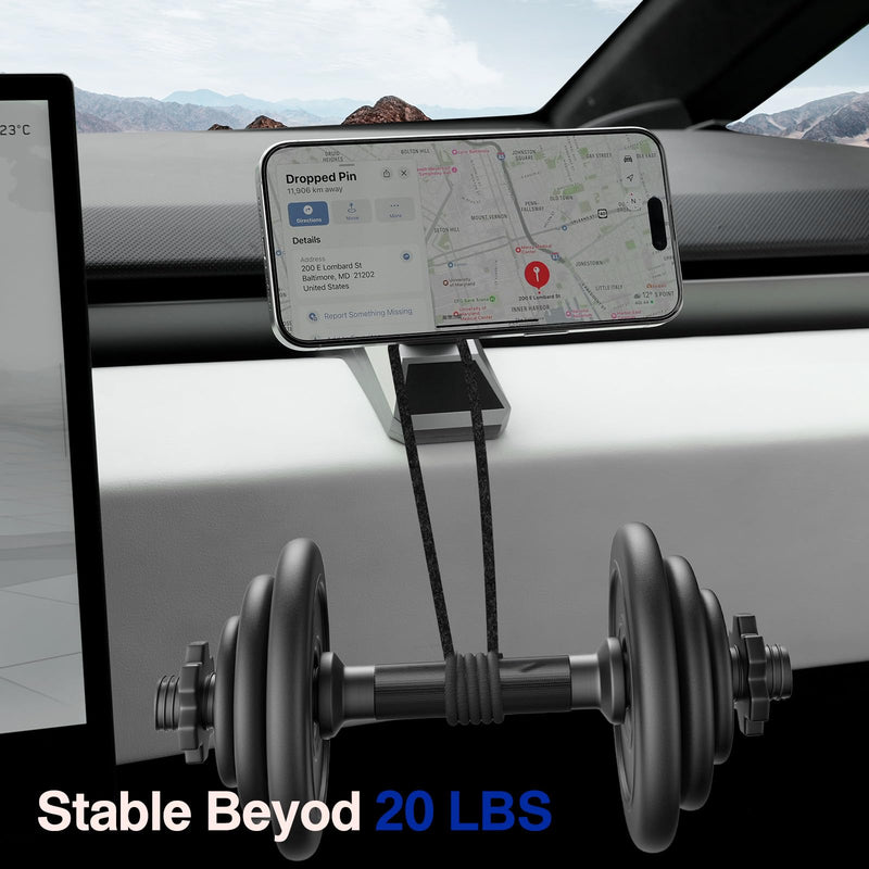 Magnetic Phone Mount for Tesla Cybertruck 2024, Adjustable Phone Holder for Cybertruck Accessories Compatible Phone with Magnetic Ring