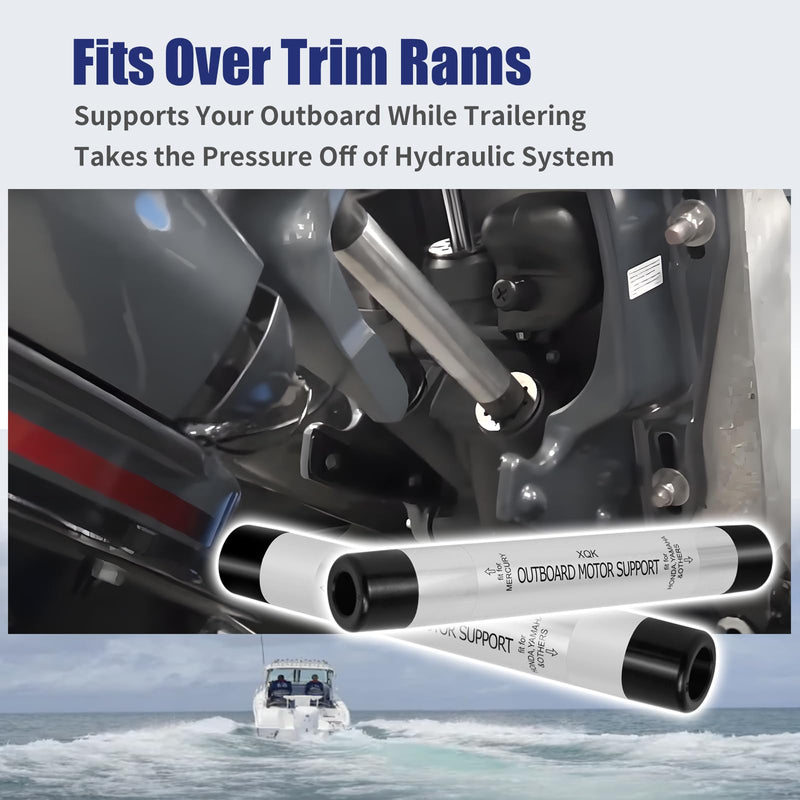 MSS-1-DP OutBoard Motor Support Stick Pair Fits most outboards of 150 HP and up,8.5" Long Aluminum Transom Saver， Not for 2024 Mercury Motors