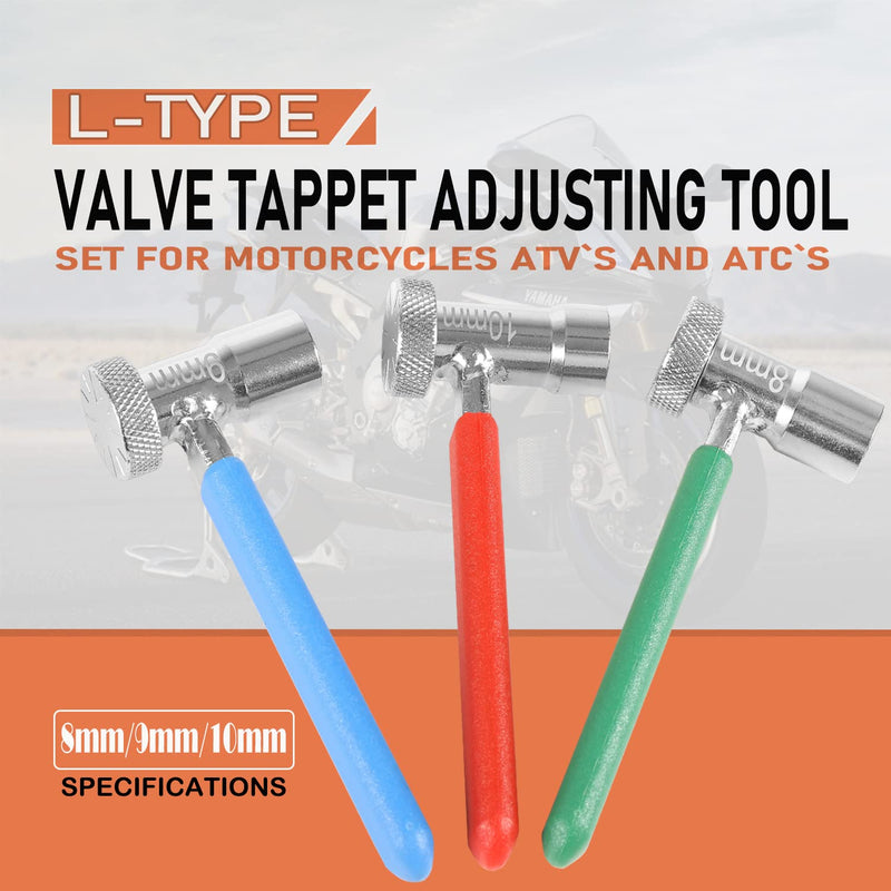  [AUSTRALIA] - E-cowlboy Valve Clearance Adjustable Wrenches, 2218 Small Engine Valve Tappet Adjusting Tool 6 Piece Set Tappet Adjuster，For Motorcycles ATV`S And ATC`S