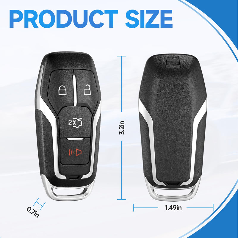 Smart Key Fob Replacement Remote fits for Ford Fusion 2015-2016 Edge Explorer 2016-2017 Mustang 2015-2017 Car Keyless Entry Remote M3N-A2C31243800 164-R8109 315Mhz 49