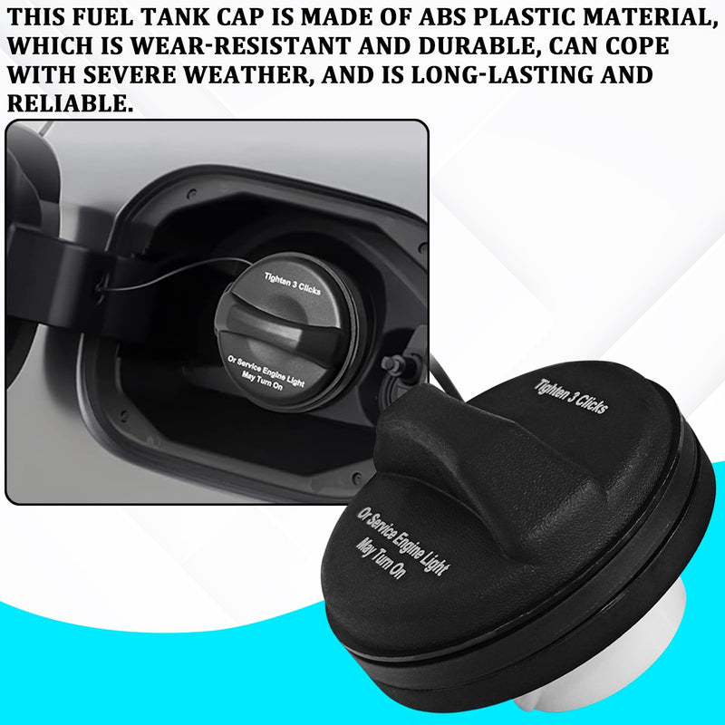 Gas Cap, Fuel Cap Replacement OEM 95995094 for Chevy Malibu Impala Equinox Colorado Trailblazer, GMC Canyon Envoy Savana, Buick LaCrosse Rendezvous, Cadillac CTS STS DTS SRX XLR, Pontiac black